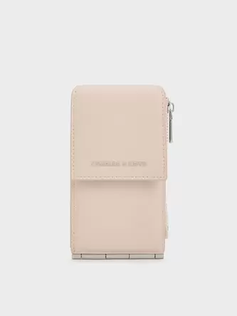 Calla Bi-Fold Side-Zip Card Holder  - oat offers at S$ 25.8 in Charles & Keith