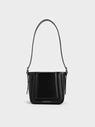 Petra Boxy Bucket Bag  - noir offers at S$ 55.9 in Charles & Keith