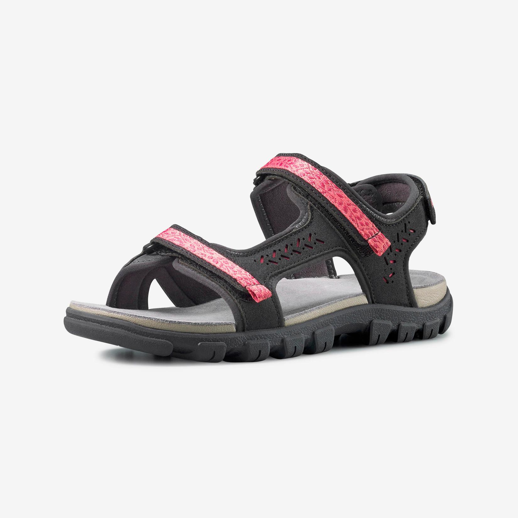 Women's Nature Hiking Sandals NH500 - Grey/Pink offers at S$ 44.9 in Decathlon