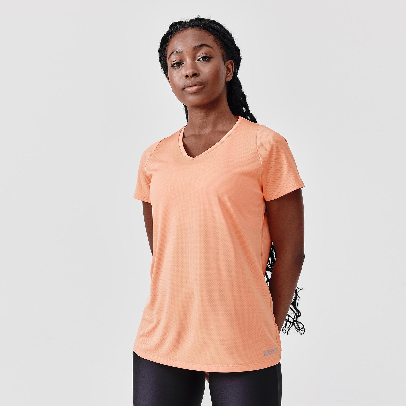 Women's Quick Dry Running T-Shirt - Orange offers at S$ 6.9 in Decathlon