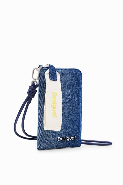 New collection L denim phone pouch offers at S$ 109 in Desigual