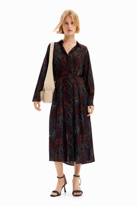 Special Prices Faces midi shirt dress offers at S$ 134.5 in Desigual