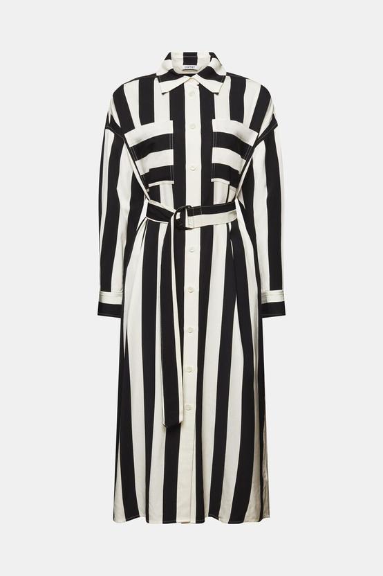 Striped Belted Shirt Dress offers at S$ 245.9 in Esprit