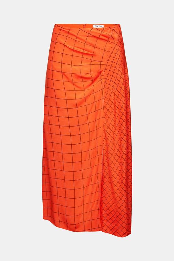 Gathered Grid Print Midi Skirt offers at S$ 275.9 in Esprit