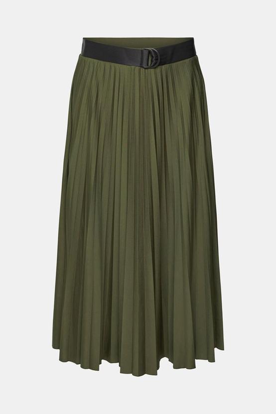Pleated skirt with belt offers at S$ 64.9 in Esprit