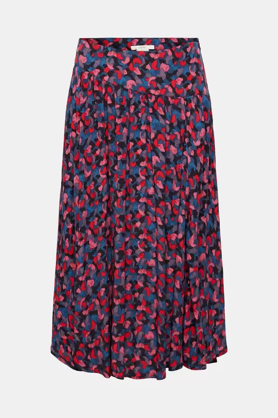 Printed midi-skirt with gathers offers at S$ 300 in Esprit