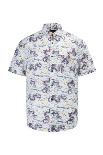 Dragon Print Casual Short Sleeve Shirt offers at S$ 39 in G2000