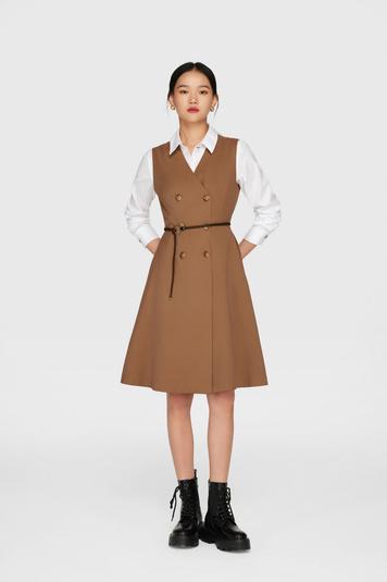 Veronica Soft Touch Stretchable Flare Trench Dress with Belt offers at S$ 89 in G2000