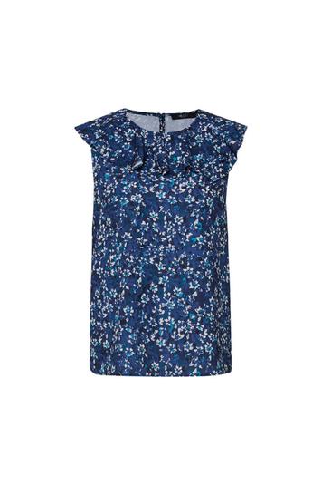 Rhonda Crepe Abstract Floral Print Ruffled Collar Blouse offers at S$ 49 in G2000