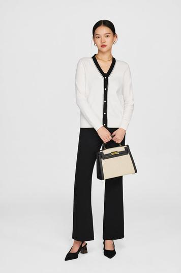 Vera V Neck Contrast Trim Cardigan offers at S$ 39 in G2000