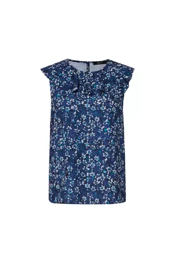 Rhonda Crepe Abstract Floral Print Ruffled Collar Blouse offers at S$ 39 in G2000