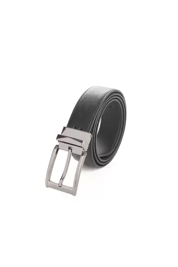 35mm Black Genuine Split Leather Reversible Belt [Without Buckle] offers at S$ 27 in G2000