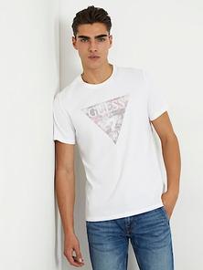 Triangle logo stretch t-shirt offers at S$ 20 in Guess