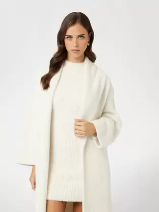 Fuzzy yarn relaxed fit cardigan offers at S$ 140 in Guess