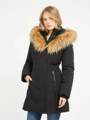 Faux fur hood jacket offers at S$ 102.5 in Guess