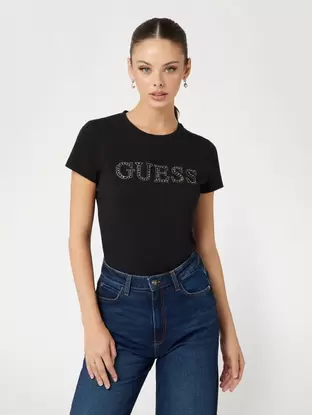 Rhinestones logo t-shirt offers at S$ 25 in Guess