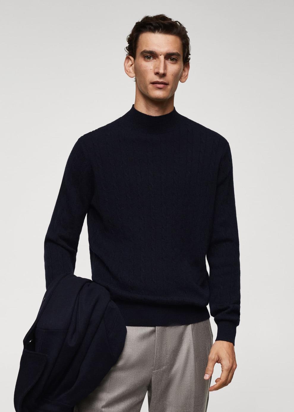 100% cashmere braided sweater offers at S$ 239.9 in HE by Mango