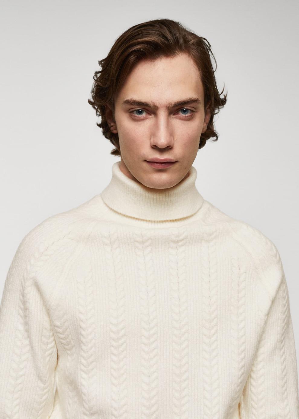 Twisted turtleneck sweater offers at S$ 89.9 in HE by Mango
