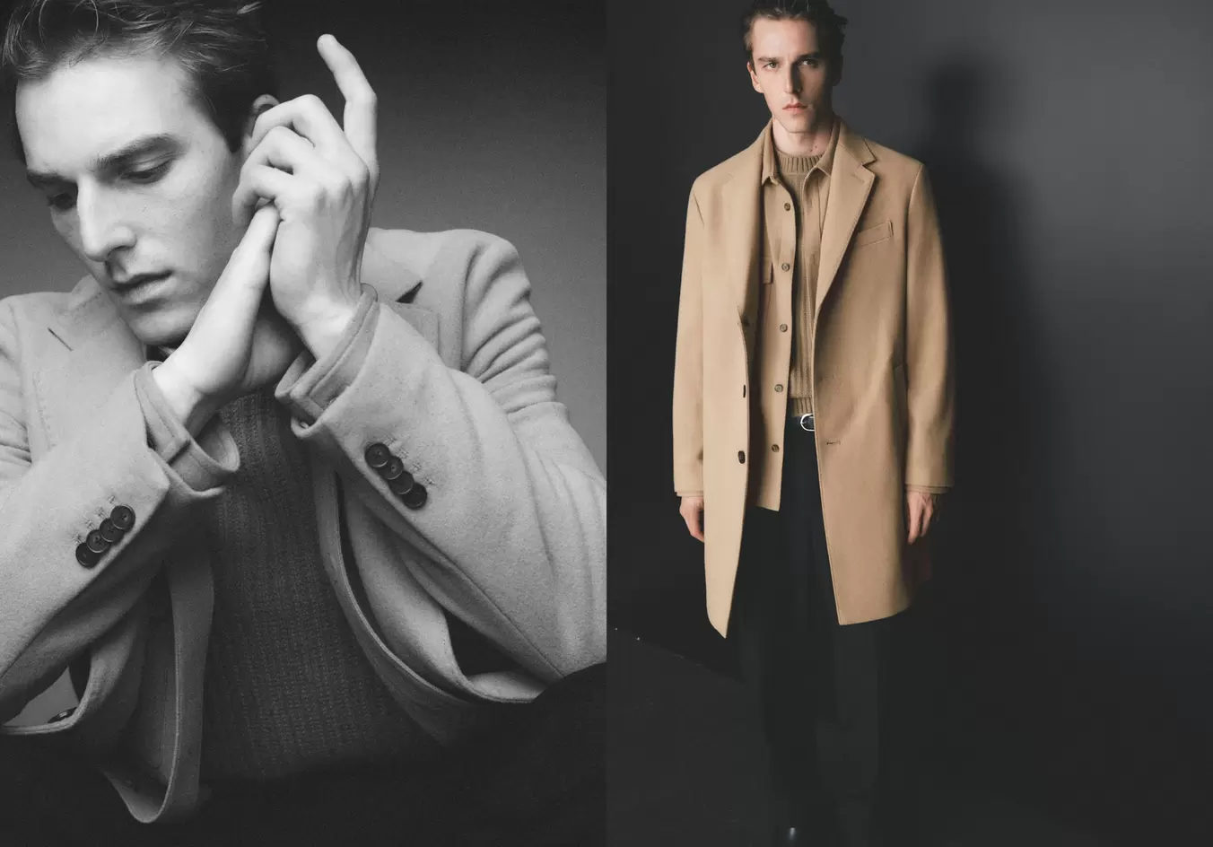 Long recycled wool coat offers at S$ 299.9 in HE by Mango