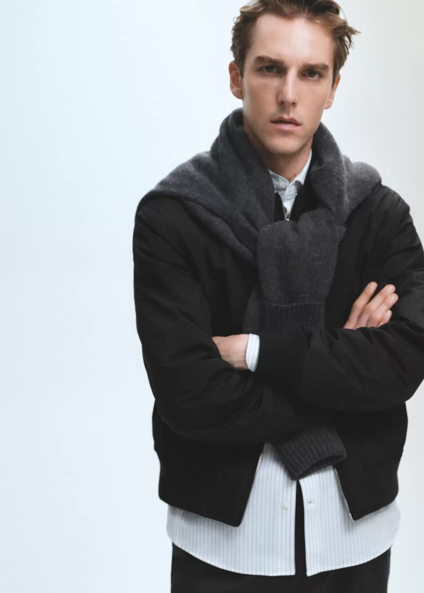 Regular fit quilted bomber offers at S$ 199.9 in HE by Mango