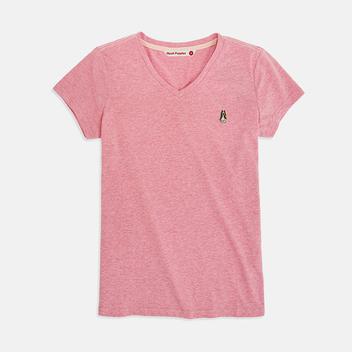 Ladies' V-Neck Basic Tee With Embroidery | Cotton Mixed | HLT308729AS1 offers at S$ 19.9 in Hush Puppies