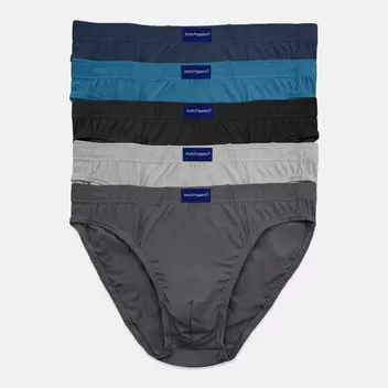 5pcs Men's Briefs | Cotton Jersey | Hipster | HMB679425 offers at S$ 16.9 in Hush Puppies