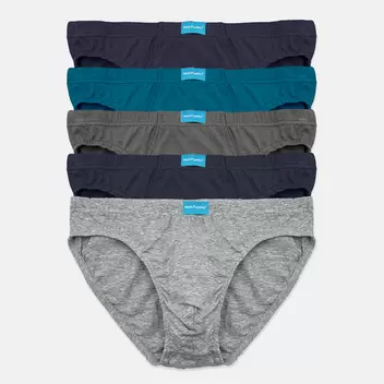 5pcs Men's Briefs | Cotton Jersey | Low Rise Mini | HMB679424 offers at S$ 16.9 in Hush Puppies