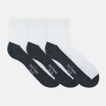 3prs Men's White Ankle Socks | Cotton Elastane | S141 offers at S$ 12.9 in Hush Puppies