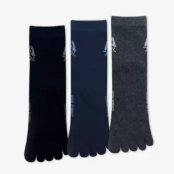 3prs Men Full Length Toe Socks | Cotton Elastane | HMS459337 offers at S$ 18.9 in Hush Puppies