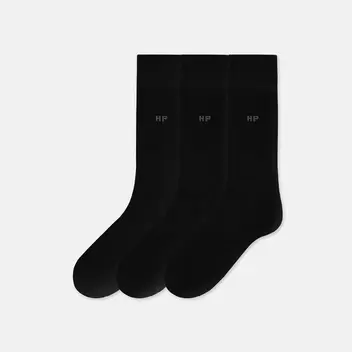 3prs Men Full Length Socks | Bamboo Elastane | HMS907761 offers at S$ 16.9 in Hush Puppies