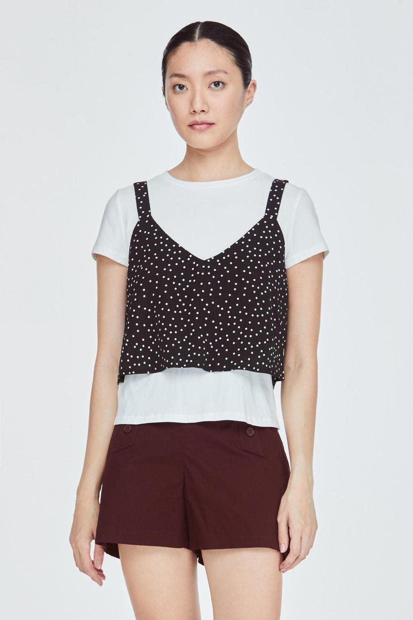 Contrast Printed Blouse offers at S$ 29.9 in Iora