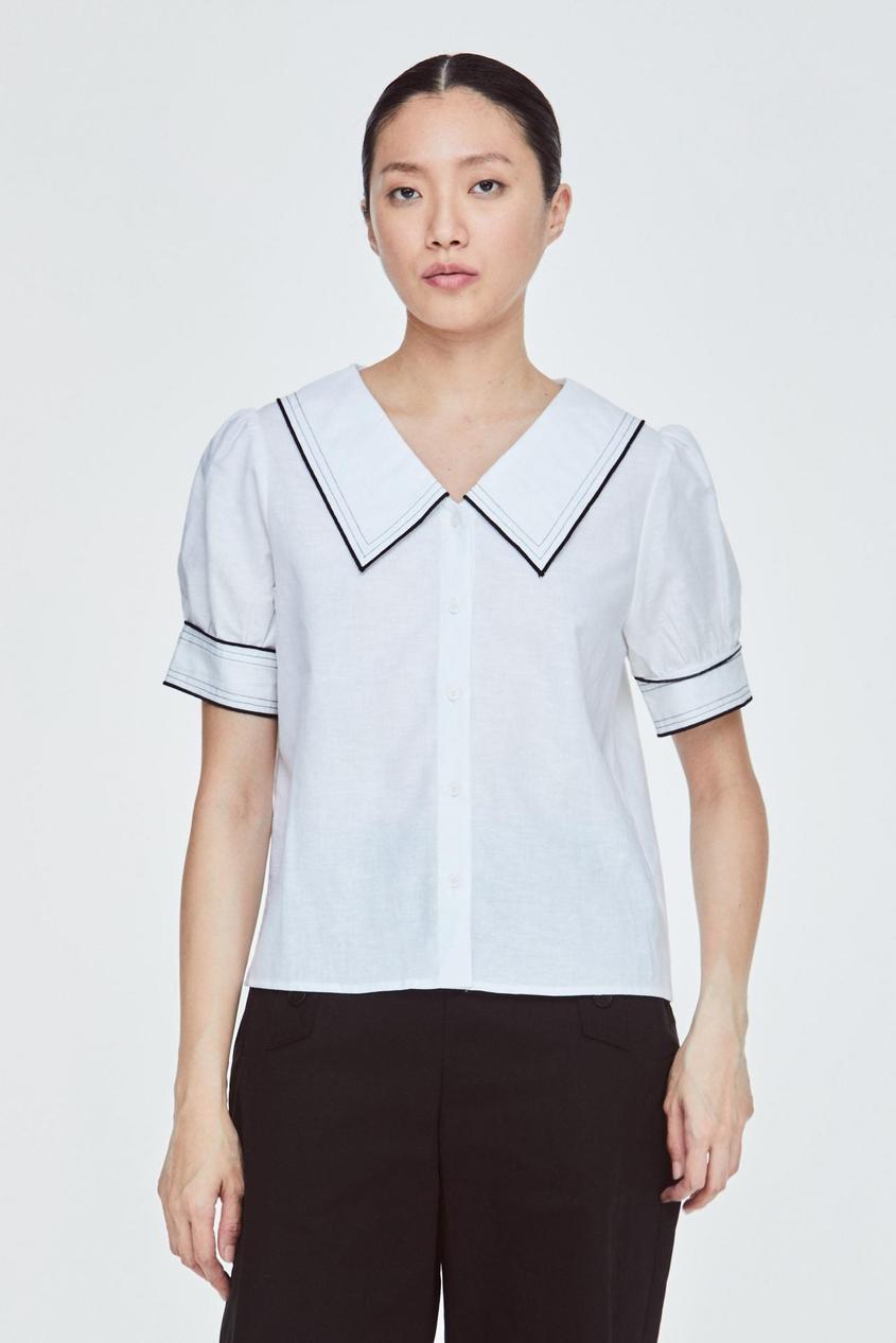 Sailor Collar with Puff Sleeve Blouse offers at S$ 29.9 in Iora