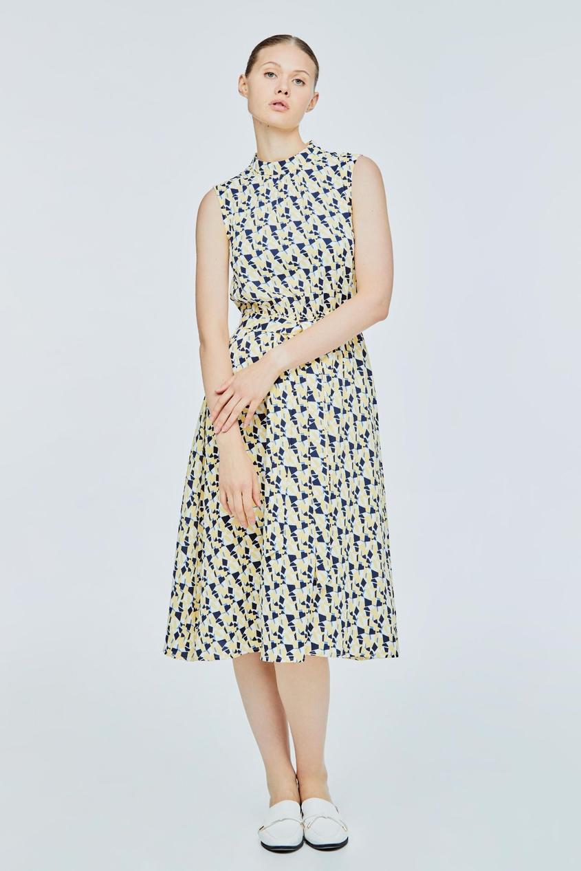 Printed High Neck A-Line Dress offers at S$ 39.9 in Iora
