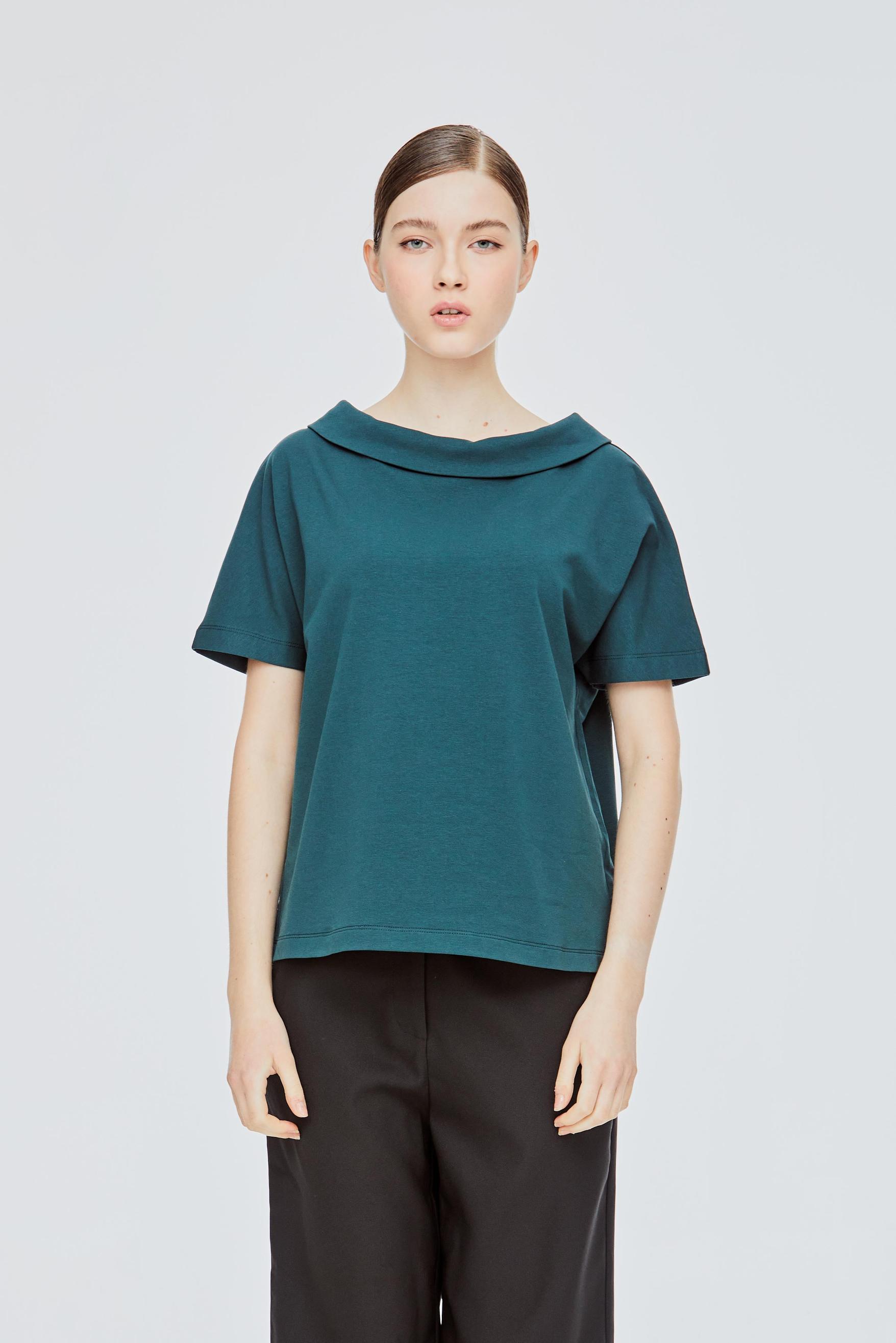 Boxy Roll Collar Tee offers at S$ 19.9 in Iora