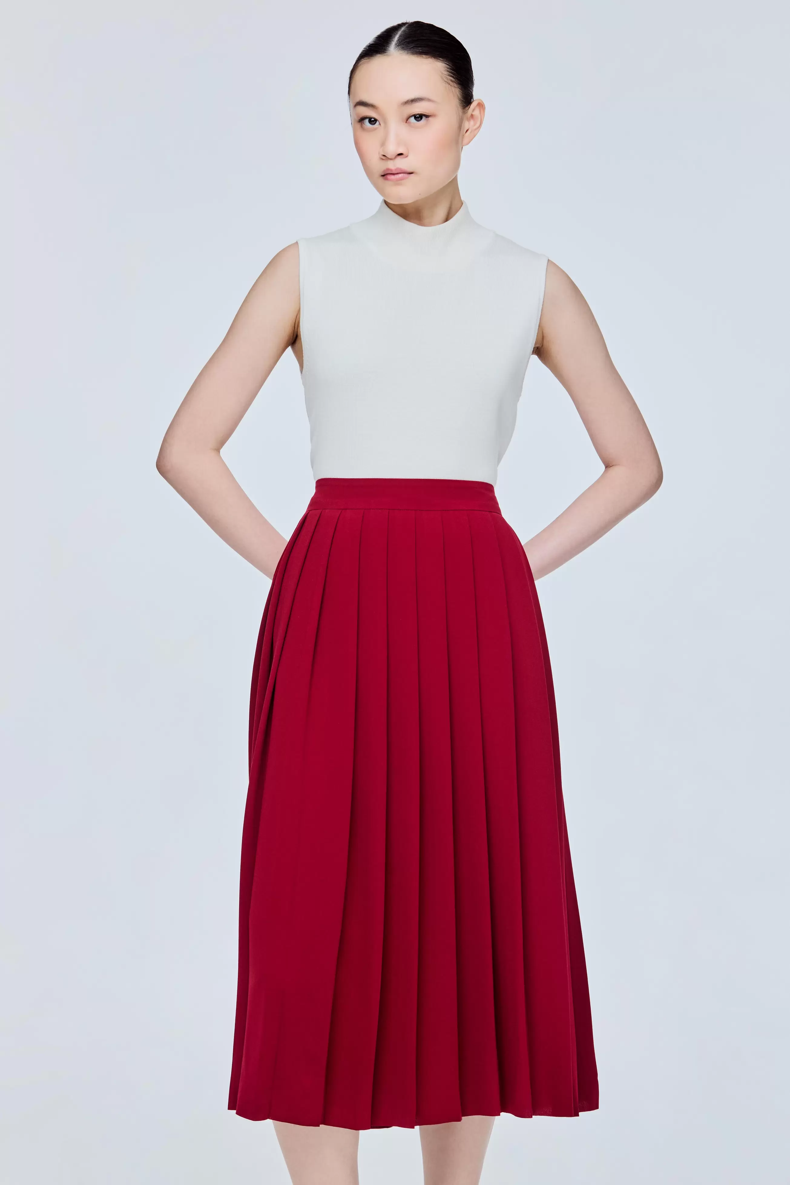 Knife Pleat Midi Skirt offers at S$ 39.9 in Iora