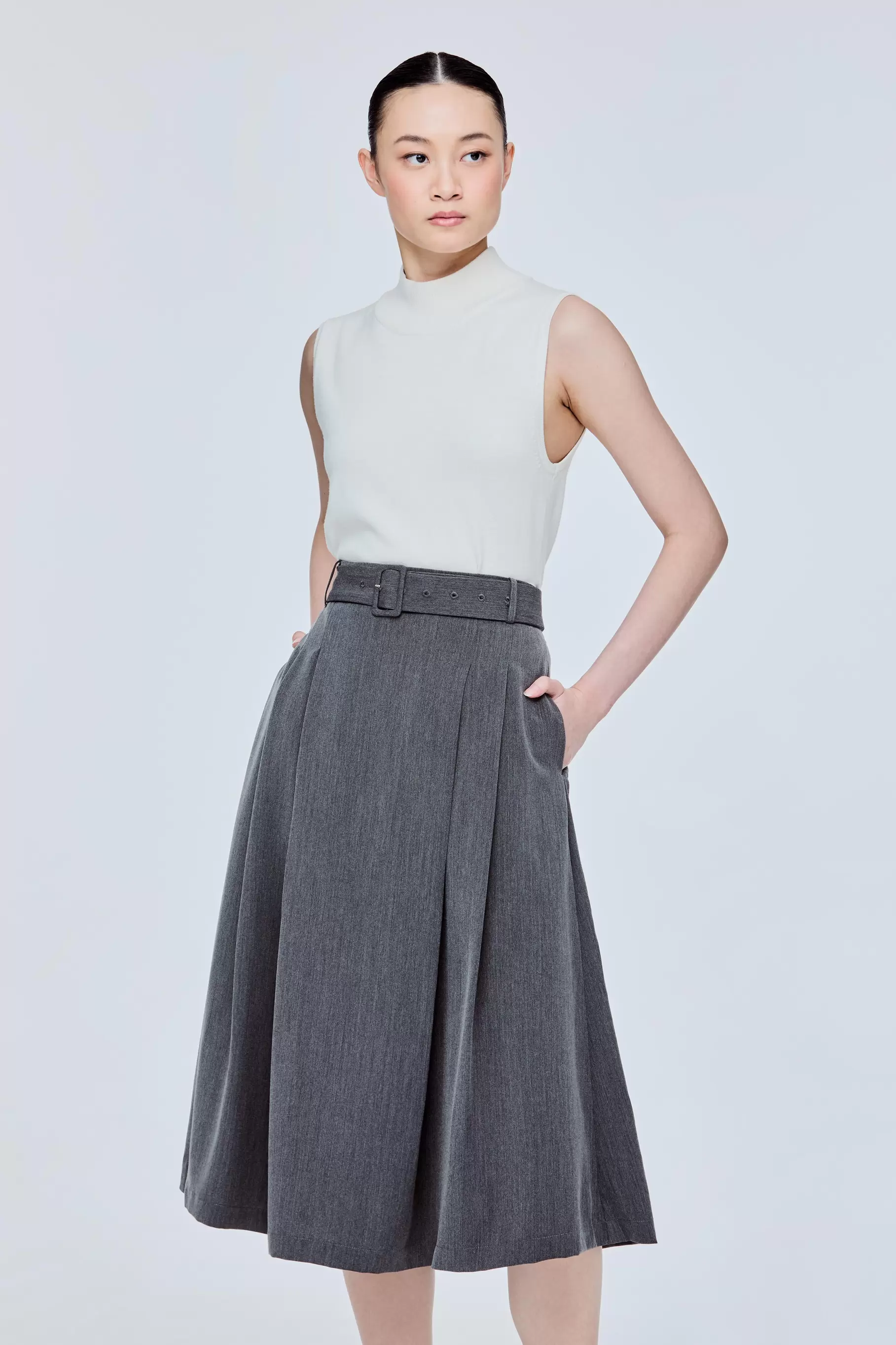 Elasticised Pleated Flare Skirt offers at S$ 39.9 in Iora