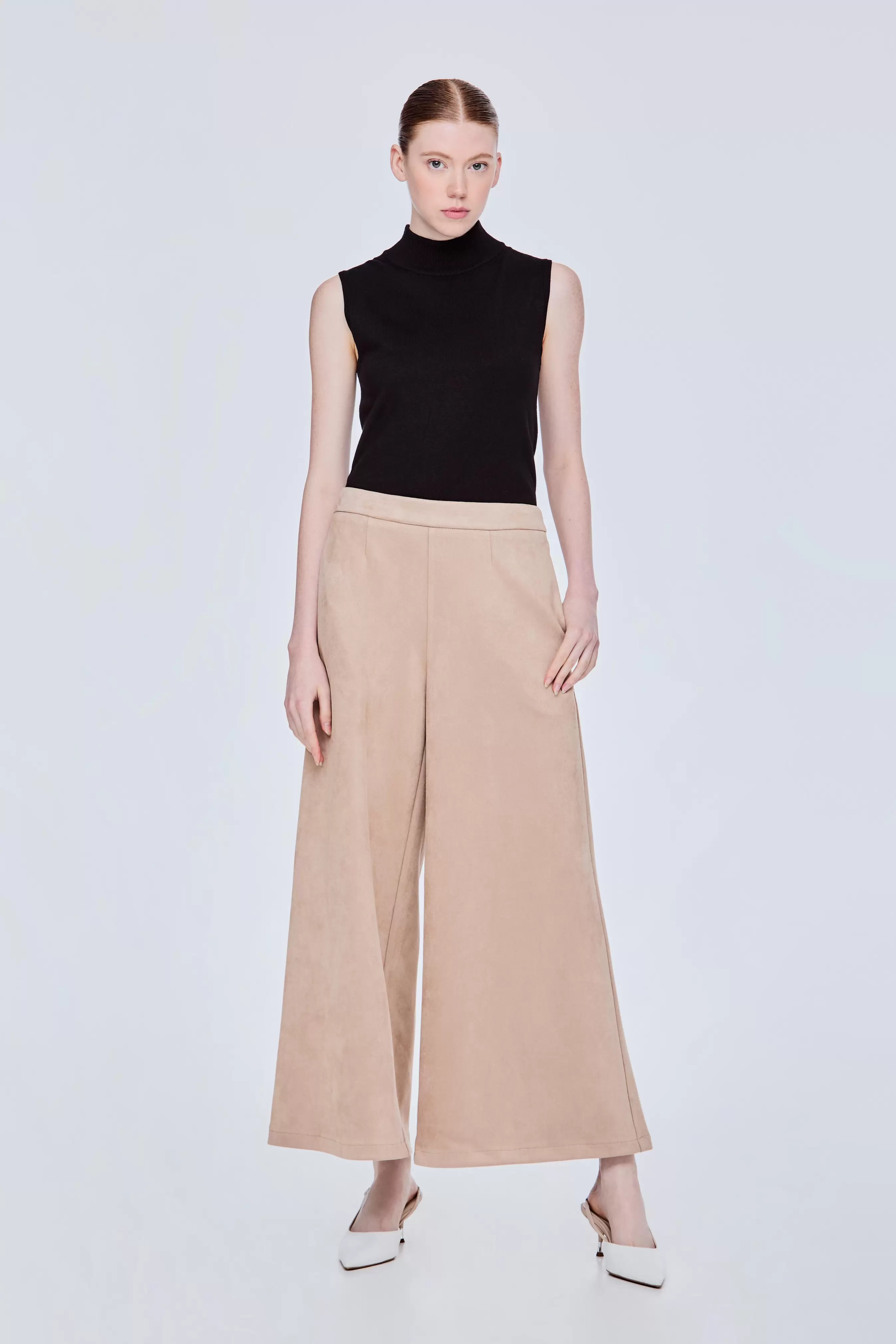 Wide Leg Suedette Trousers offers at S$ 39.9 in Iora