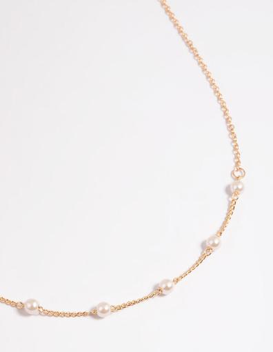 Gold Dainty Pearl Necklace offers at S$ 5 in Lovisa