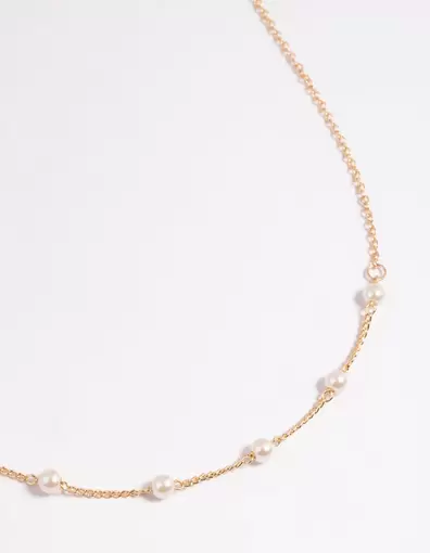 Gold Dainty Pearl Necklace offers at S$ 5 in Lovisa