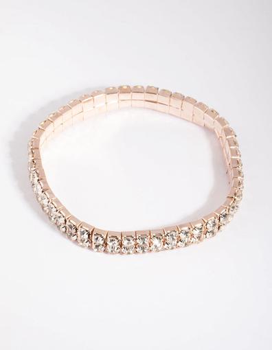 Rose Gold Diamante Stretch Bracelet offers at S$ 5 in Lovisa