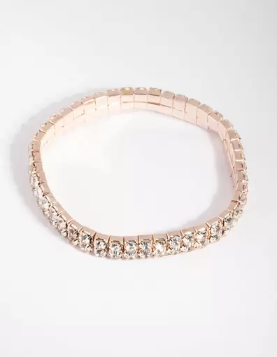 Rose Gold Diamante Stretch Bracelet offers at S$ 5 in Lovisa