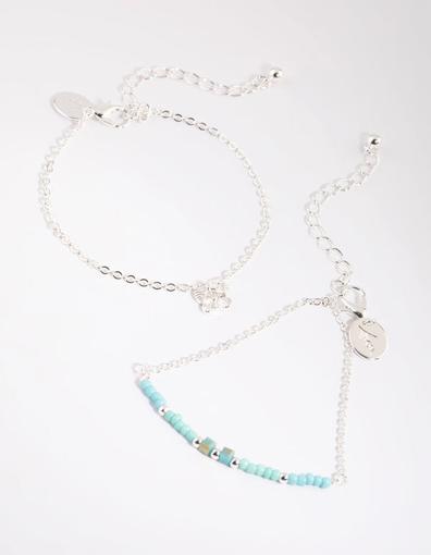 Silver Butterfly Beaded Bracelet Set offers at S$ 5 in Lovisa