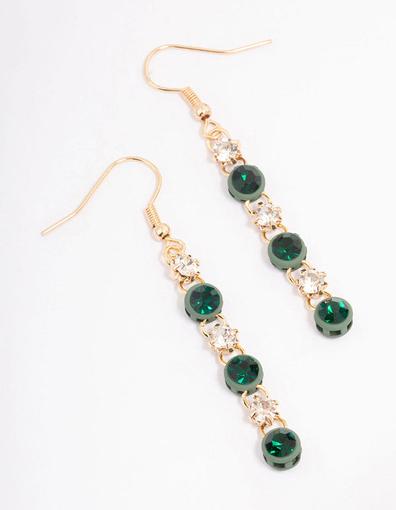Green Diamante & Stone Chainmail Drop Earrings offers at S$ 5 in Lovisa