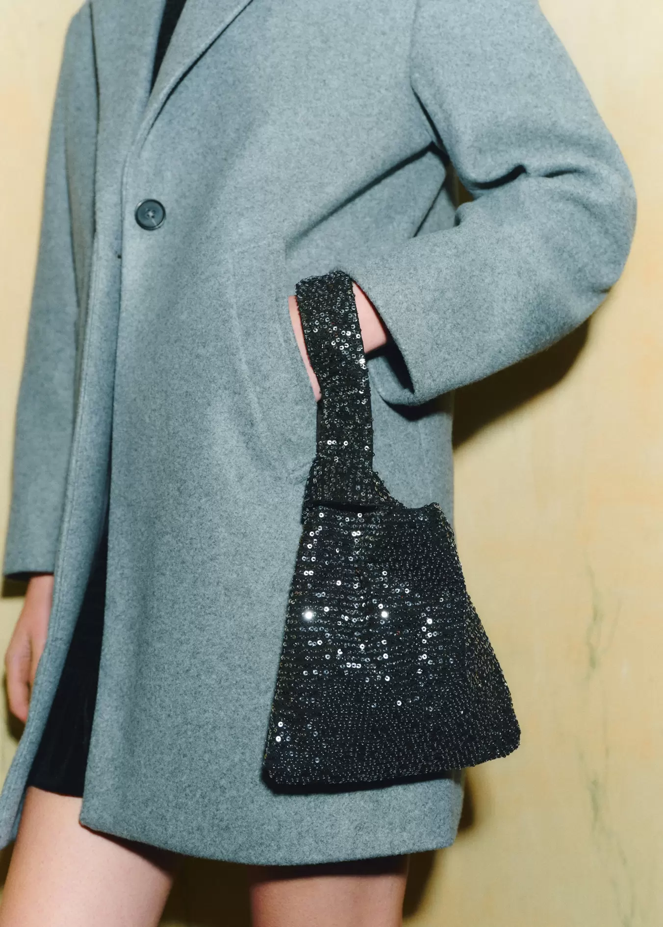 Sequin handbag offers at S$ 59.9 in Mango