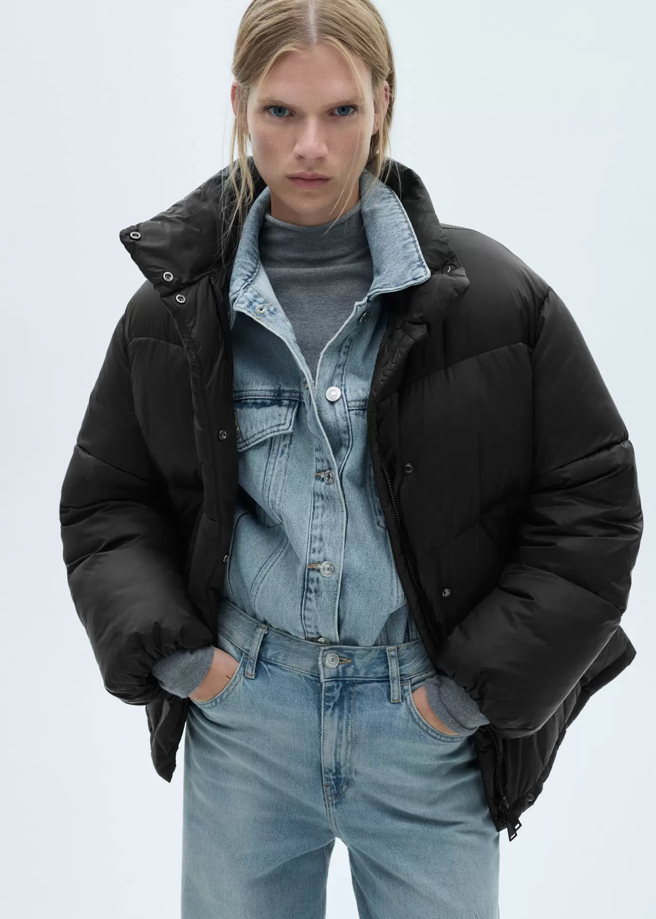 Short quilted anorak offers at S$ 89.9 in Mango