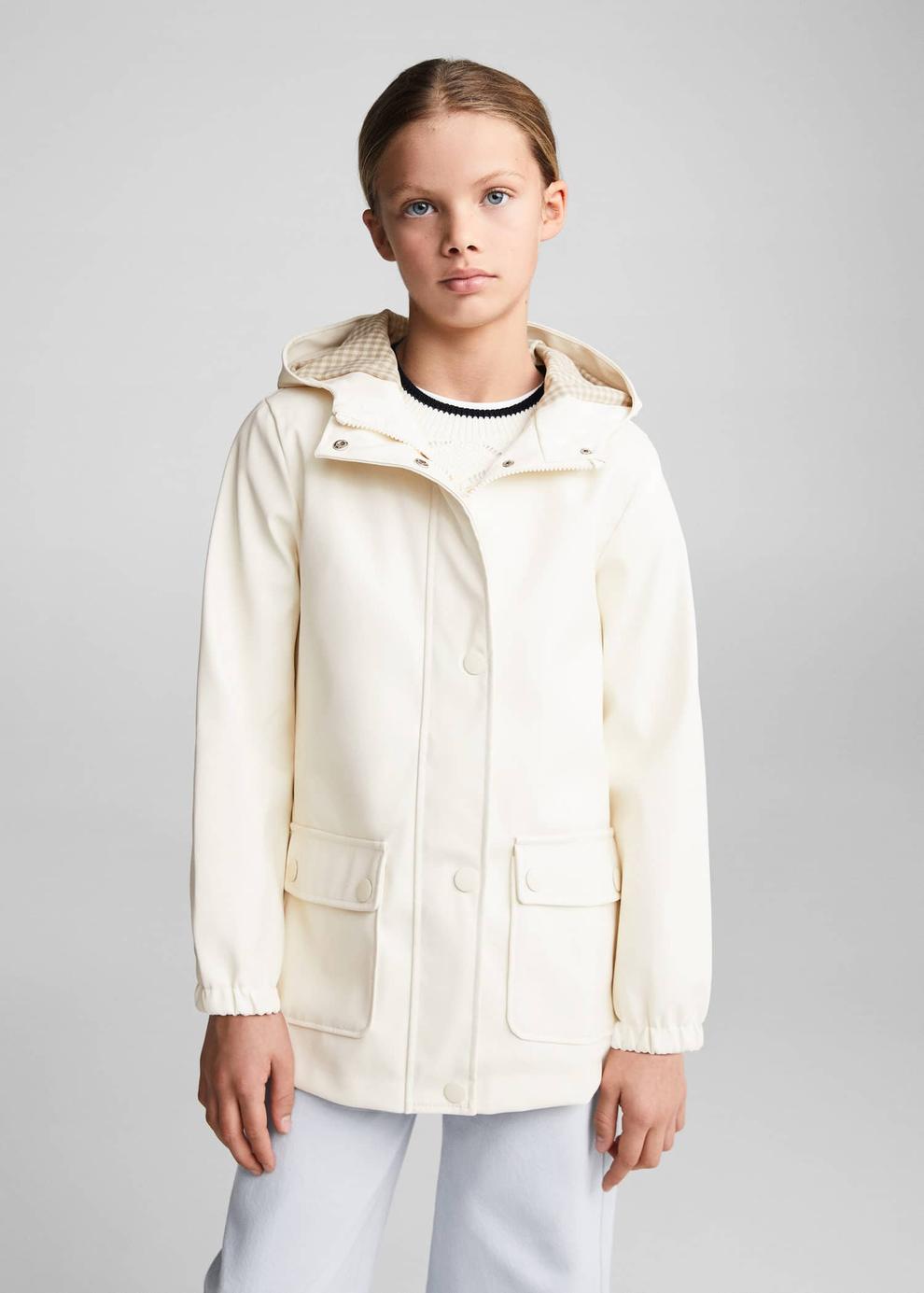 Raincoat hooded jacket offers at S$ 69.9 in Mango Kids