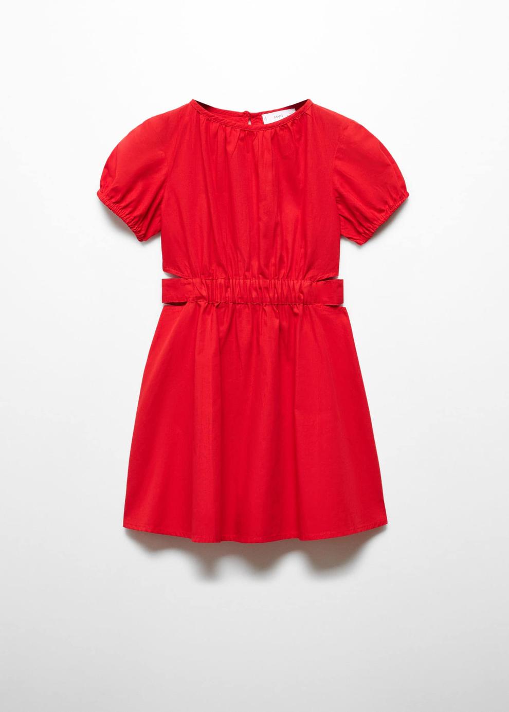 Cut-out ruched dress offers at S$ 39.9 in Mango Kids
