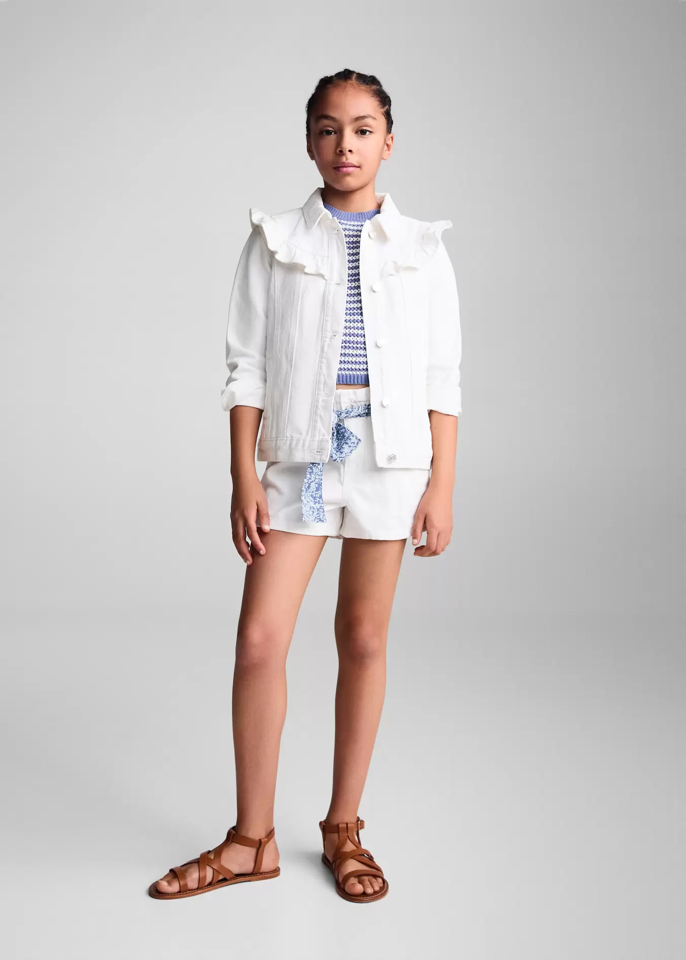 Cowgirl jacket with ruffles offers at S$ 39.9 in Mango Kids