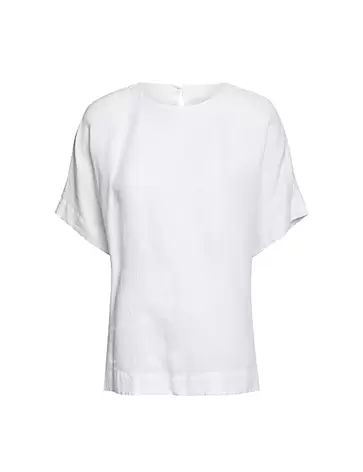 Pure Linen Round Neck Relaxed Blouse offers at S$ 79.9 in Marks & Spencer