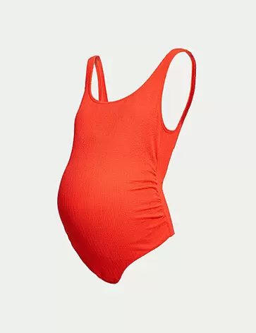 Maternity Padded Ruched Scoop Neck Swimsuit offers at S$ 69.9 in Marks & Spencer